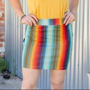 NWT Crazy Train serape skirt